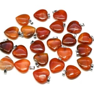 Кулон сердце из сердолика 20*20мм