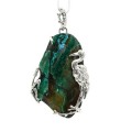 Кулон хризоколла 37*54мм.