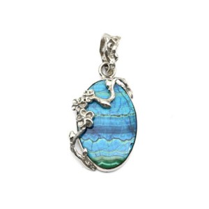 Кулон хризоколла 21*30мм.