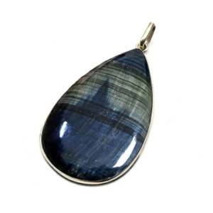 Кулон соколиный глаз "Капля" 35*55мм