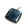 Кулон соколиный глаз "Прямоугольник" 33*33мм.