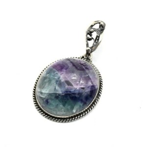 Кулон флюорит "Овал" 29*33мм.