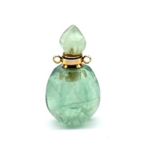 Парфюмерный флакон-кулон из флюорита 17*17*34мм