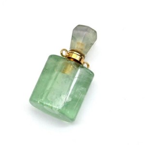 Парфюмерный флакон-кулон из флюорита 18*12*36мм