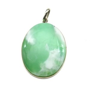 Кулон хризопраз 34*43мм.
