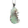 Кулон хризопраз 27*46мм.