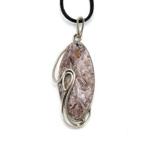 Кулон чароит 24*51мм.