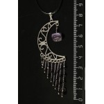 Кулон чароит (галтовка), коннектор "луна"