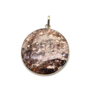 Кулон яшма уральская "Круг" 41мм.
