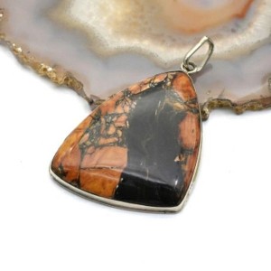 Кулон яшма Пикассо  "Грация" 34*42мм.