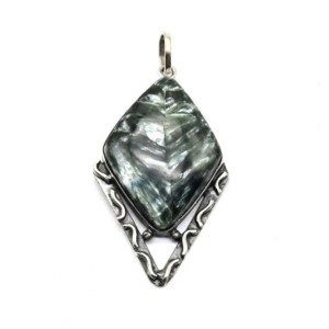 Кулон серафинит 28*45мм.