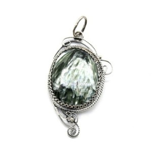 Кулон серафинит 23*44мм.