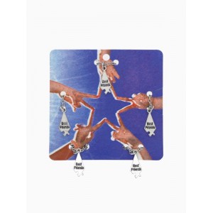 Кулоны «Неразлучники» пять пазлов, цвет серебро, 45 см