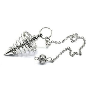 Кулон-маятник для биолокации на цепочке серебристый (иск.)