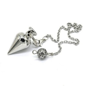 Кулон-маятник для биолокации на цепочке серебристый (иск.)
