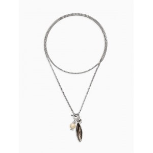 Кулон на цепочке «Стиль. бочонок», серый, цвет серебристый