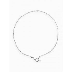 Кулон на цепочке «Молекула 01», цвет серебро