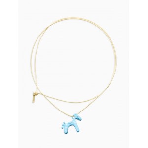 Кулон на шнурке «Конь», L=51 см, бежевый, голубой