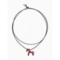 Кулон на шнурке «Конь», L=51 см, бордовый, чёрный