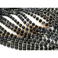 Бусины из агата черного кубик гр.7мм, 38см, 43 бусин