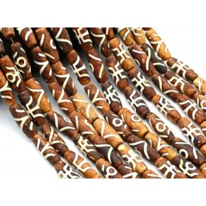 Бусины Дзи "Аристократ" из агата матового бочонок 10*30мм цвет сепия, 26см, 9 бусин Бусины Дзи "Аристократ" из агата матового бочонок 10*30мм цвет сепия, 26см, 9 бусин