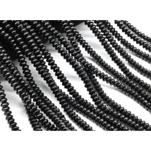 Бусины из агата черного диск 6*3мм, 38см, 118 бусин