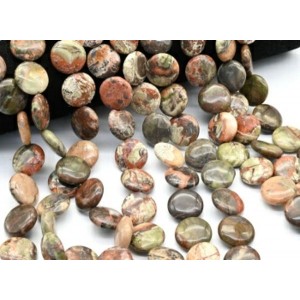 Бусины из агата цветочного круг 18мм, 41см, 23 бусины