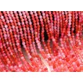 Бусины из агата тонированного шарик гр.3мм цвет розовый, 37см, 128 бусин