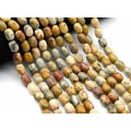 Бусины из агата львиная шкура бочонок 10*14мм, 39см, 28 бусин