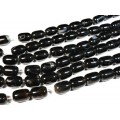 Бусины из агата черного бочонок 13*18мм, 37,5см, 21 бусина