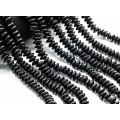 Бусины из агата черного рондель 10*4мм, 38см, 92 бусины