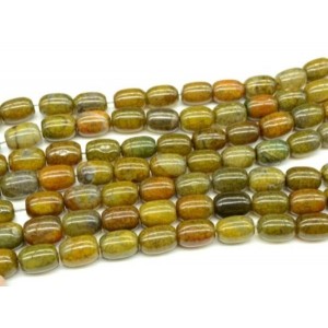 Бусины из агата "Вены Дракона" бочонок 13*18мм цвет оливковый, 39см, 19 бусин Бусины из агата "Вены Дракона" бочонок 13*18мм цвет оливковый, 39см, 19 бусин