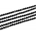 Бусины из агата черного круг гр.6мм, 37см, 62 бусины
