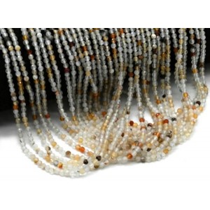 Бусины из агата с сердоликом  шарик гр.3мм, 39см, 133 бусины