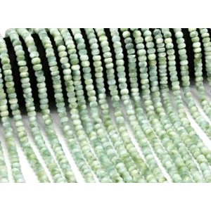 Бусины из ангелита зеленого (пектолит) рондель 6*4мм, 39см, 99 бусин