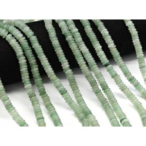 Бусины из авантюрина зеленого диски 6*2мм, 38см, 150 бусин