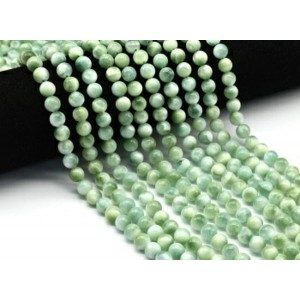 Бусины из ангелита зеленого (пектолит) шарик 6мм, 39,5см, 66 бусин