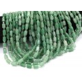 Бусины из авантюрина зеленого цилиндр с гранями 6*9мм, 38см, 30 бусин