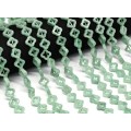 Бусины из авантюрина зеленого клевер 12*12мм, 38см, 33 бусины