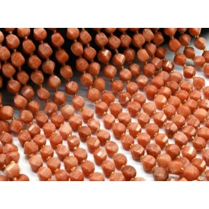 Бусины из кальцита шарик с гранями 10мм цвет авантюрин, 38мм, 32 бусины