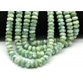 Бусины из ангелита зеленого (пектолит) рондель 12*6мм, 41см, 63 бусина
