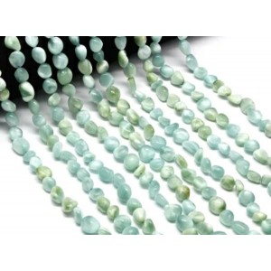 Бусины из ангелита галтовка 9*12мм, 38см, 41 бусина