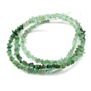 Бусины из изумруда крошка 3*1мм на струне 40см