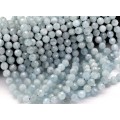 Бусины из аквамарина шарик гр.10мм, 39см, 40 бусин