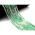 Бусины из изумруда кубик гр.4мм, 40см, 107 бусин