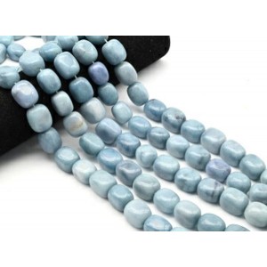 Бусины из аквамарина (имитация) прямоугольник 16*20мм, 41см, 19 бусин