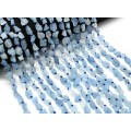 Бусины из аквамарина кристаллы 7*9мм, 40см, 40 бусин