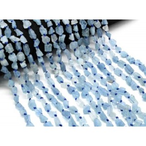 Бусины из аквамарина кристаллы 7*9мм, 40см, 40 бусин