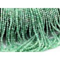 Бусины из изумруда шарик гр.3мм, 39см, 128 бусин