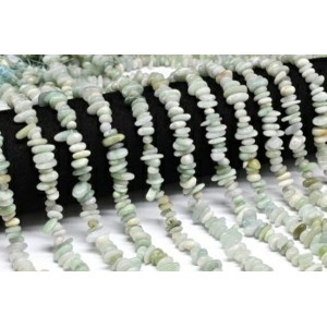 Бусины из берилла зеленого галтовка 7*3мм, 39см, 125 бусин